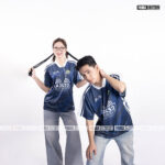 993 áo lớp t-shirt cổ v c°class xanh tím than 1