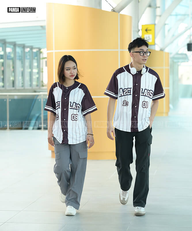 999 Áo bóng chày BST Study Trắng