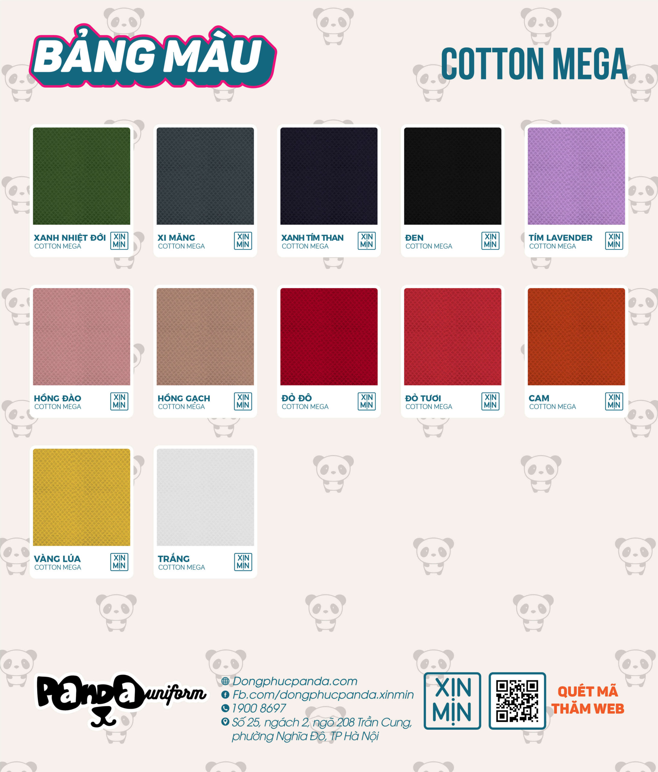 bảng màu cotton mega