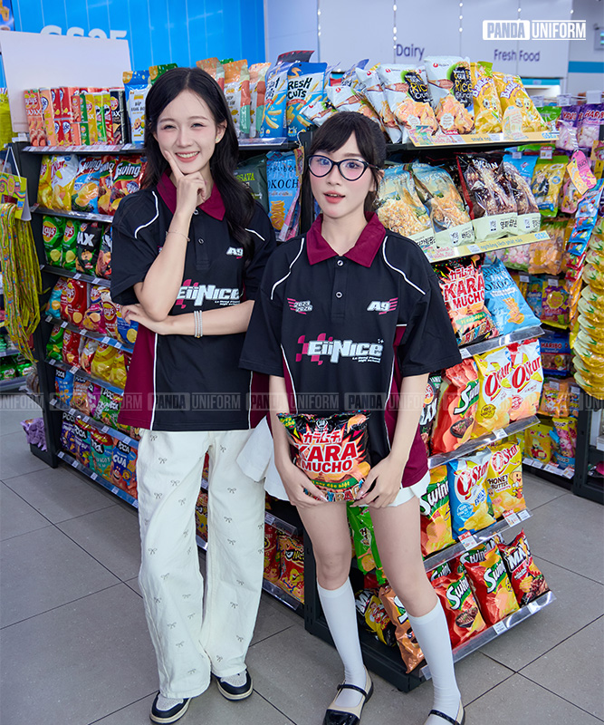 1000 Polo mix màu BST Coolmix Đen x Nho