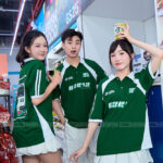 1002 Polo mix màu BST Coolmix Xanh nhiệt đới x Trắng