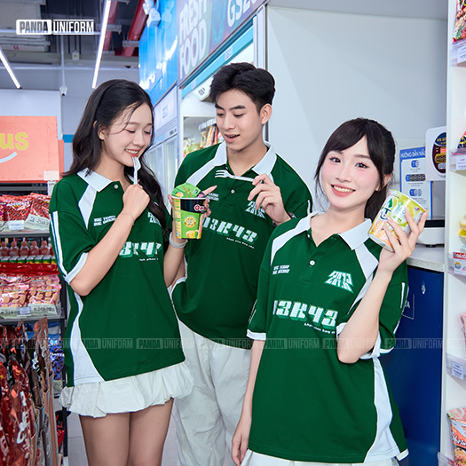 1002 Polo mix màu BST Coolmix Xanh nhiệt đới x Trắng