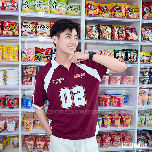 1003 Polo mix màu BST Coolmix Nho x Trắng