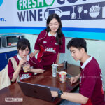 1004 Polo mix màu BST Coolmix Nho x Đỏ đô