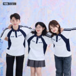1005 Polo mix màu BST Coolmix Trắng x Xanh tím than 1