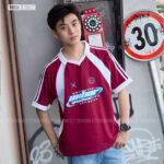 Polo mix cổ V BST Coolmix Nho x Trắng