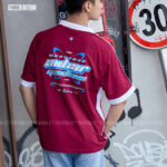 Polo mix cổ V BST Coolmix Nho x Trắng