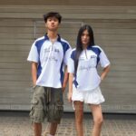Polo cổ zip BST Crewmate Trắng x Xanh tím than 2