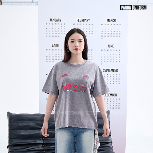 Tshirt Wash BST Wash Echo Ghi đá
