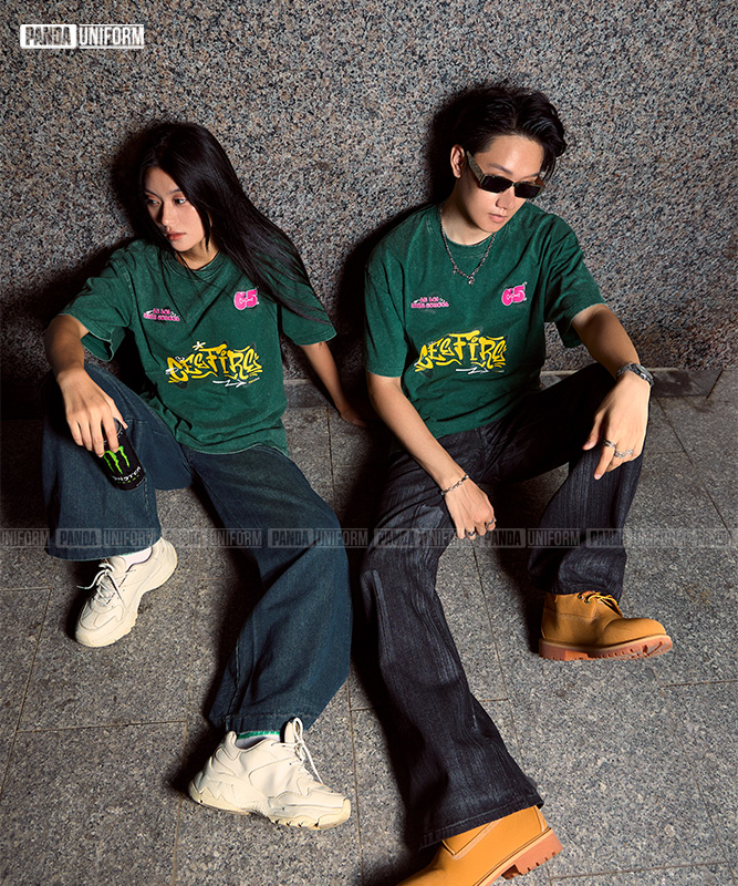 Tshirt Wash BST Wash Echo Xanh nhiệt đới