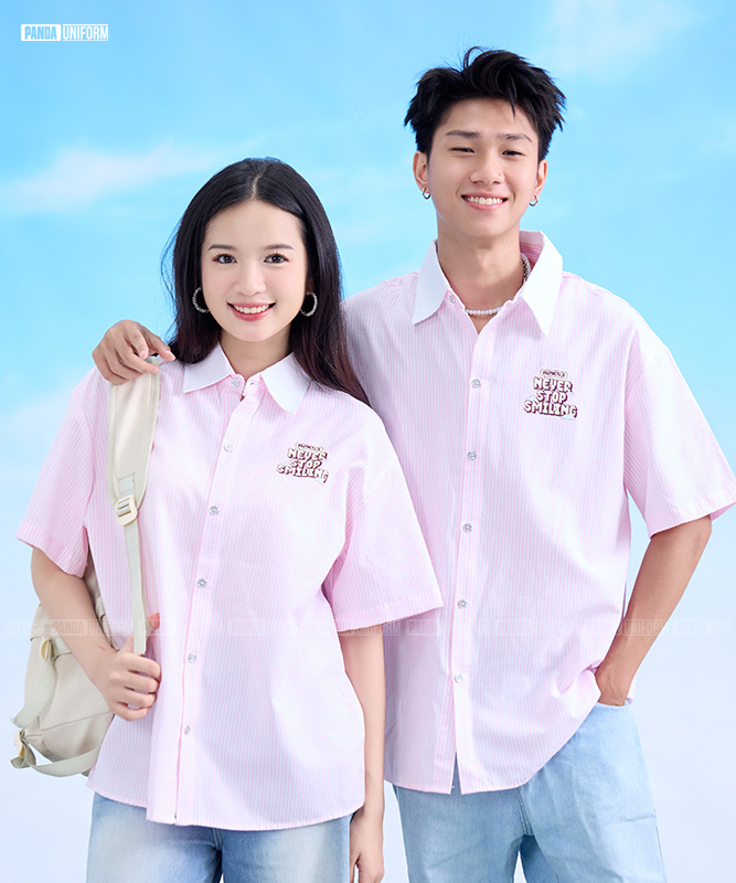 Sơ mi Oxford BST Verse Basic Hồng